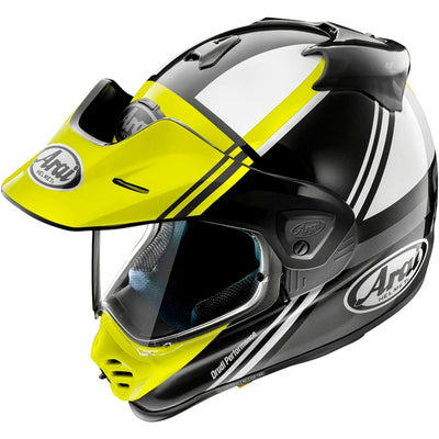 arai xd 5 off road helmet cosmic flo yellow angle 1