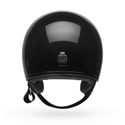 bell scout air cruiser motorcycle helmet gloss black back