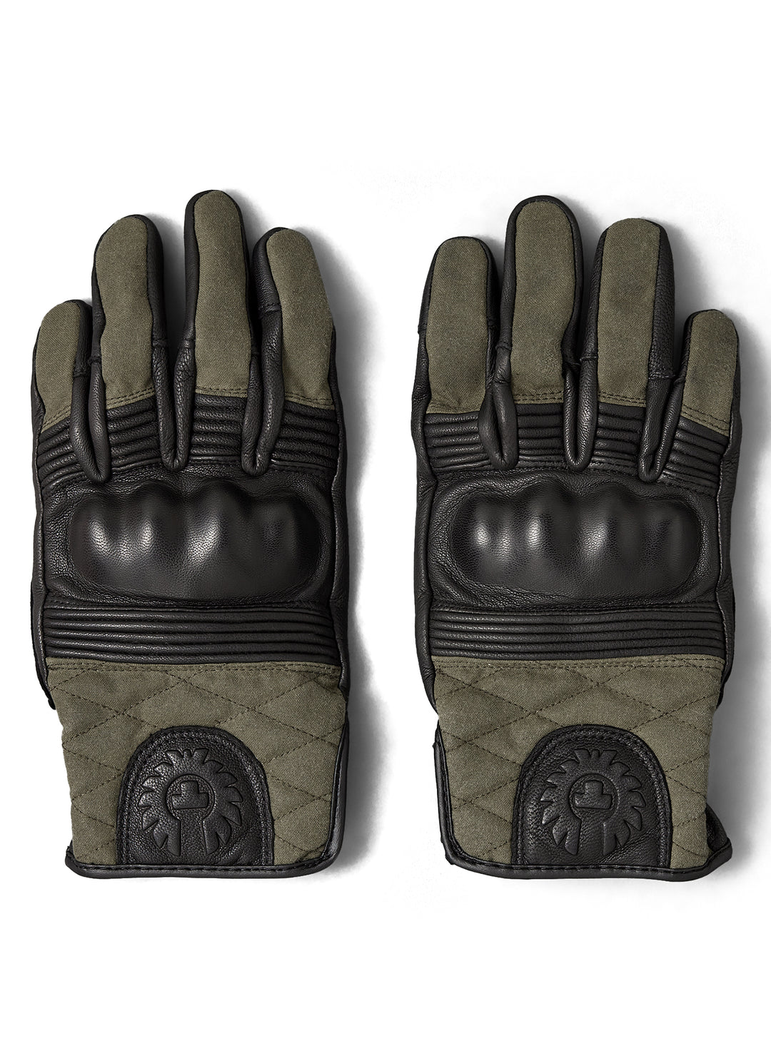Belstaff Hampstead Gloves Black/Forest Green – Atelier Motosport