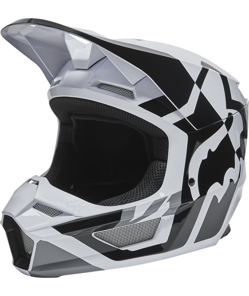 Fox Racing Men's Black/White V1 Lux Helmet