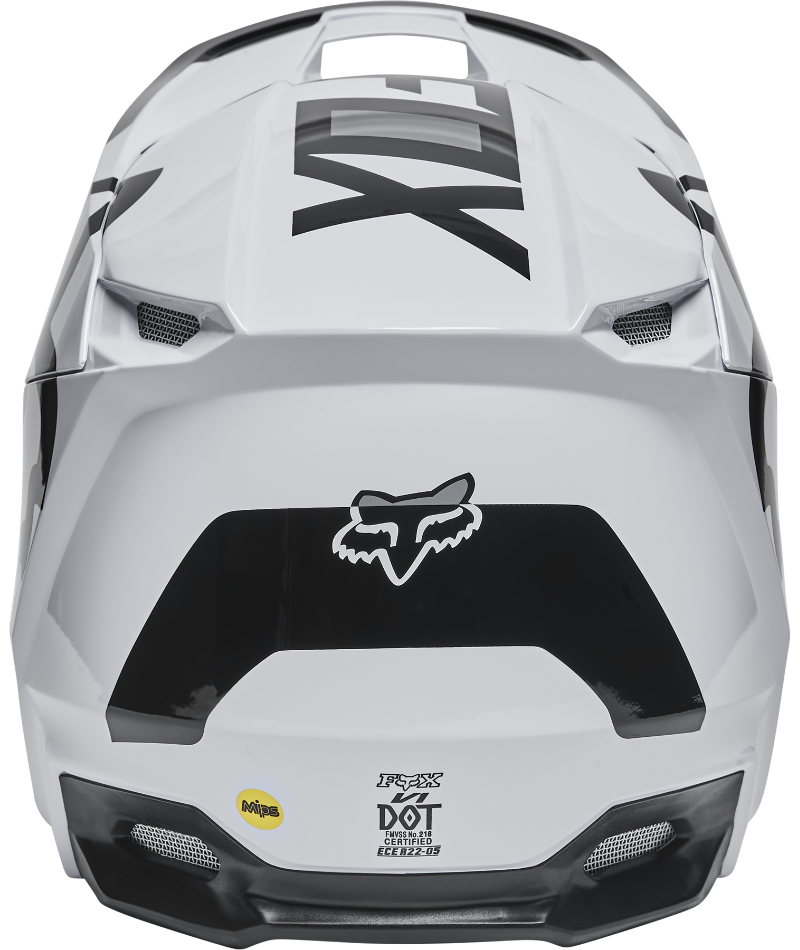 Fox Racing Youth Black/White V1 Lux Helmet