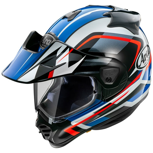 arai xd 5 off road helmet discovery blue angle 1