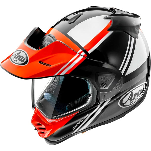 arai xd 5 off road helmet cosmic red angle 1