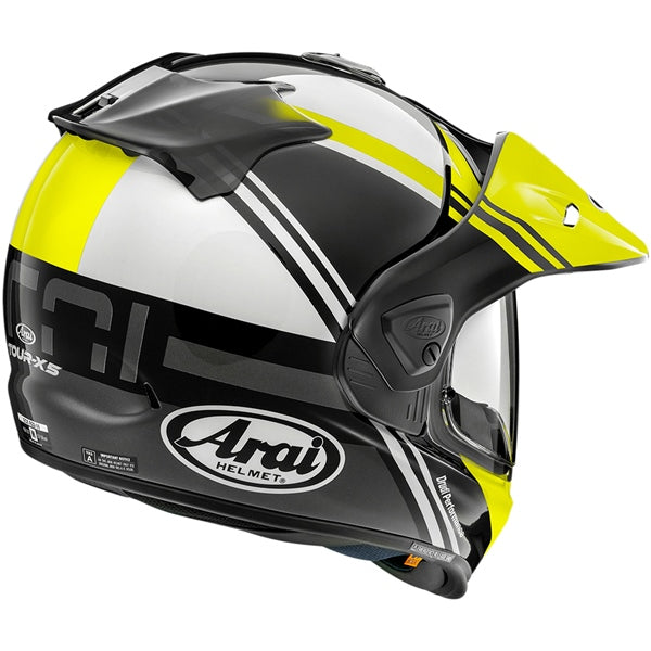 arai xd 5 off road helmet cosmic flo yellow angle 2