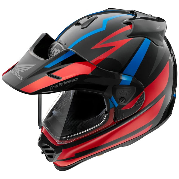 arai xd 5 off road helmet honda at red angle 1