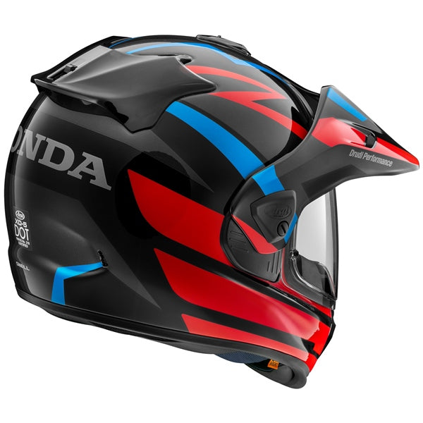 arai xd 5 off road helmet honda at red angle 2
