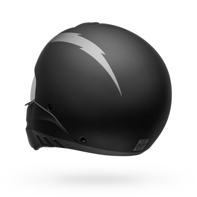 bell broozer modular street motorcycle helmet arc matte black gray back left