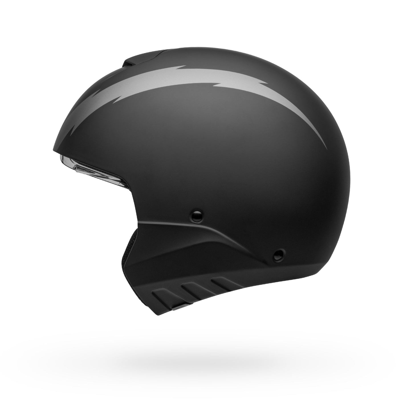 bell broozer modular street motorcycle helmet arc matte black gray no chin bar left