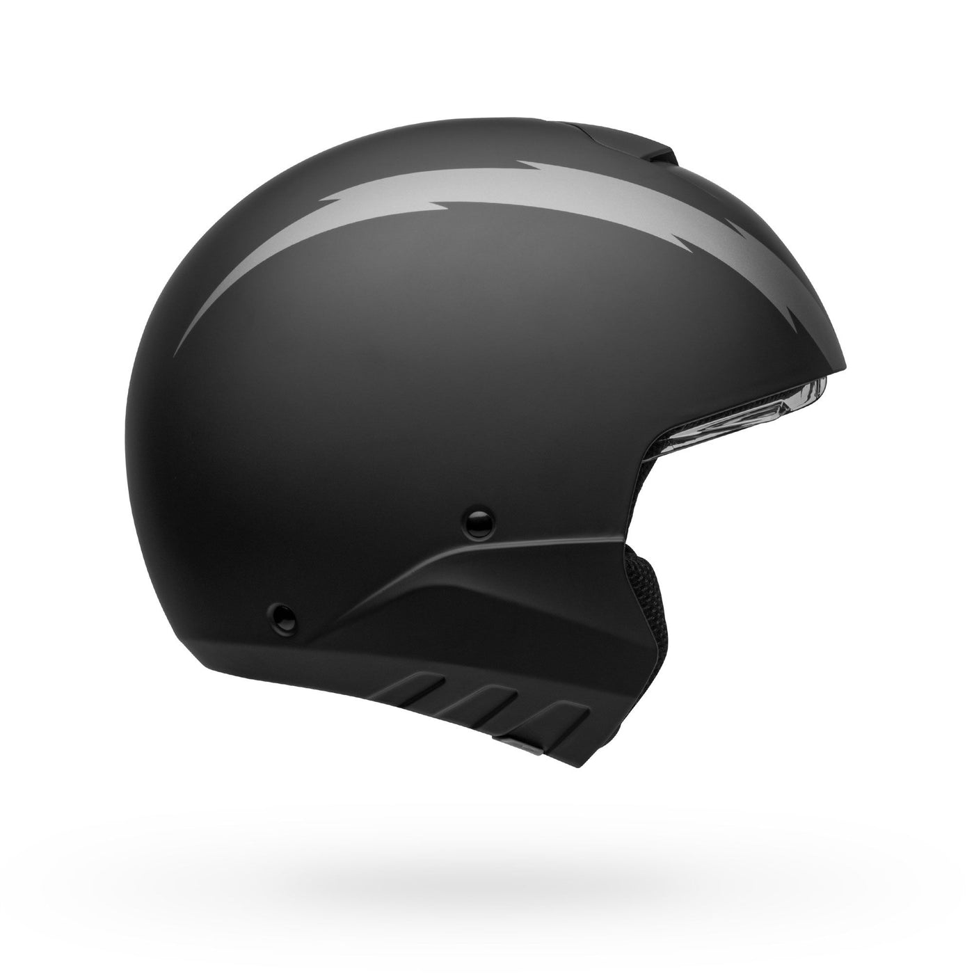 bell broozer modular street motorcycle helmet arc matte black gray no chin bar right