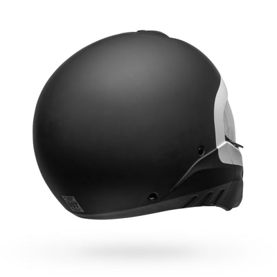 bell broozer modular street motorcycle helmet cranium matte black white back right