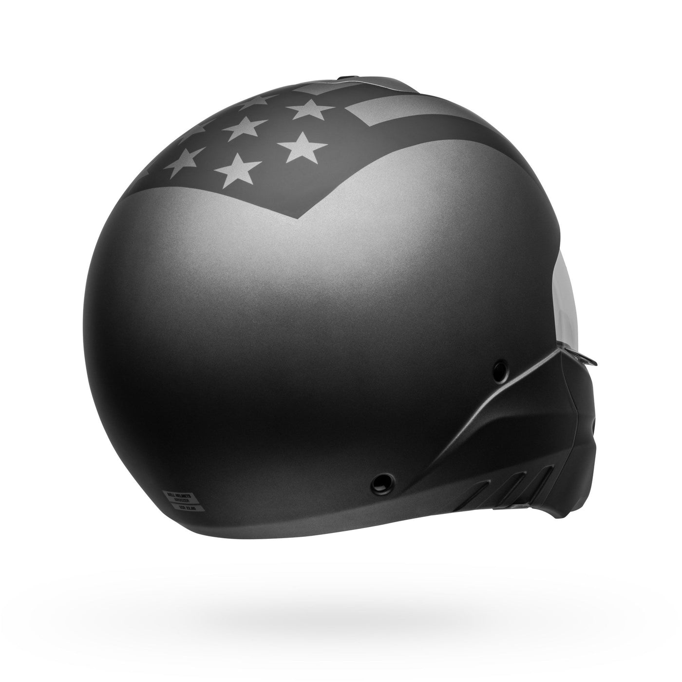 bell broozer modular street motorcycle helmet free ride matte gray black back right