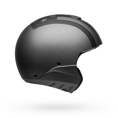 bell broozer modular street motorcycle helmet free ride matte gray black no chin bar right
