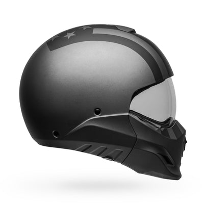 bell broozer modular street motorcycle helmet free ride matte gray black right