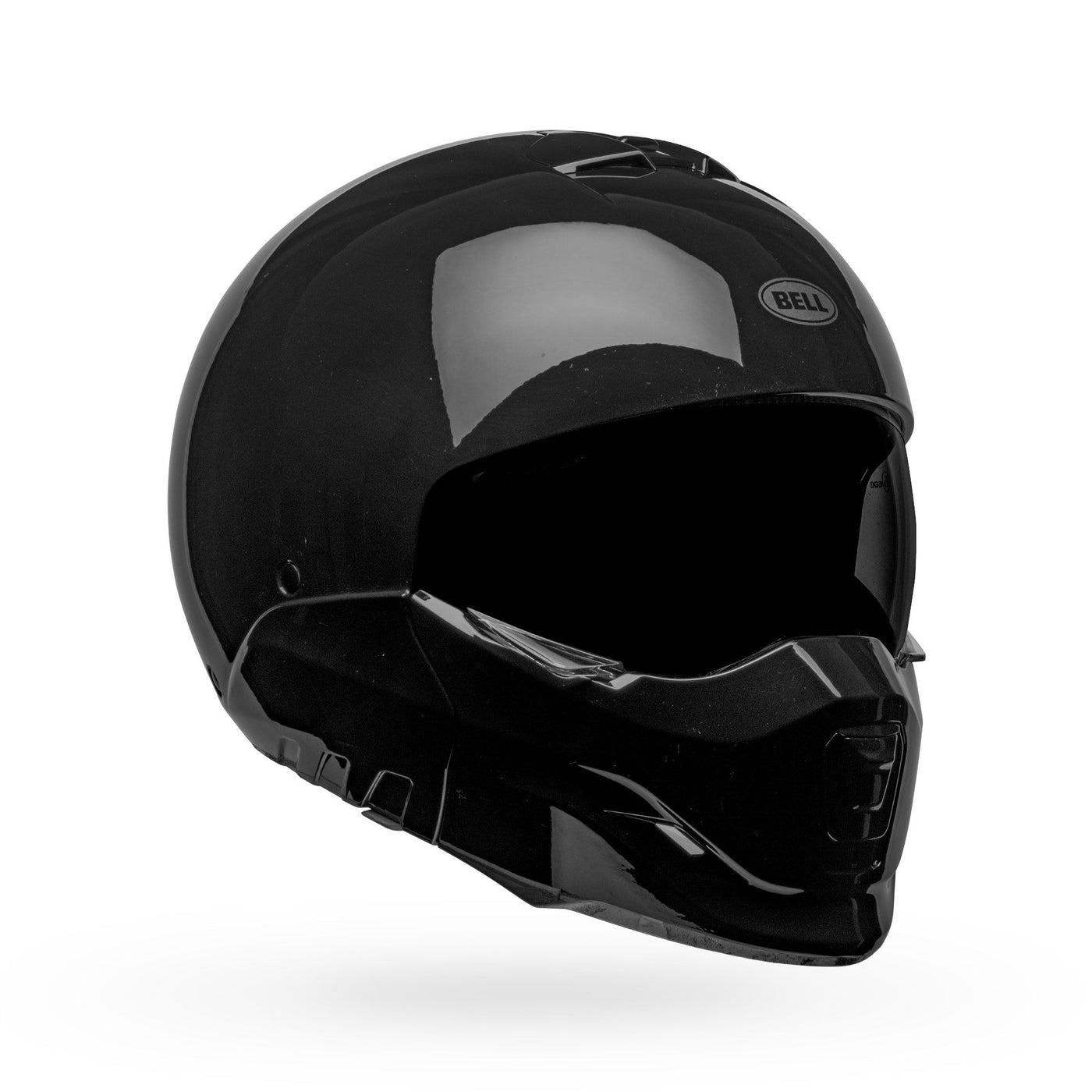 bell broozer modular street motorcycle helmet gloss black front right