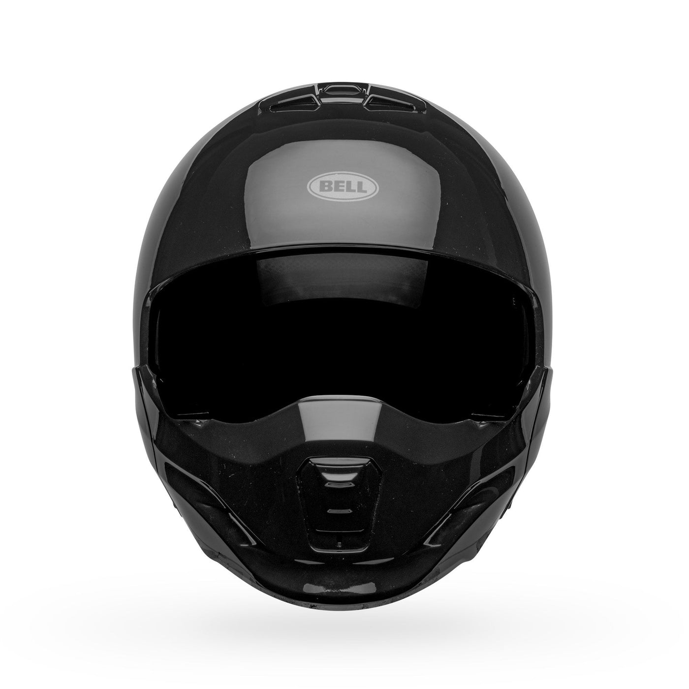 bell broozer modular street motorcycle helmet gloss black front