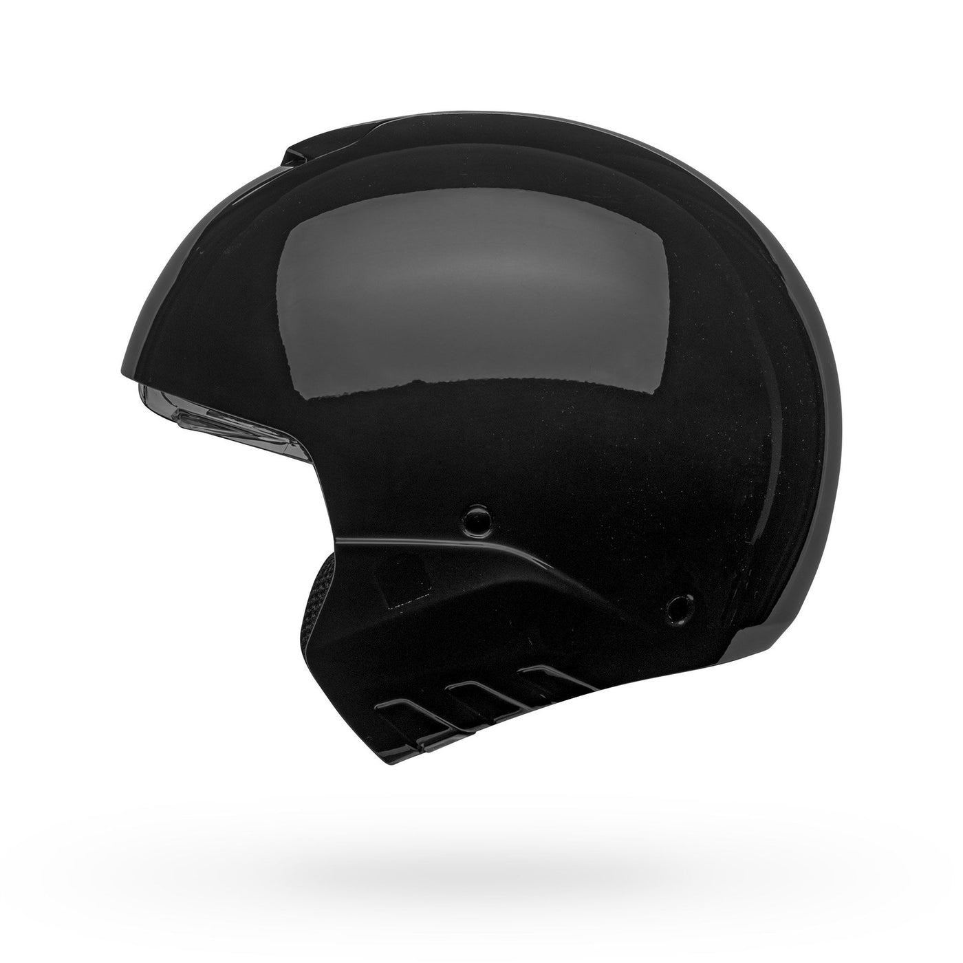 bell broozer modular street motorcycle helmet gloss black no chin bar left
