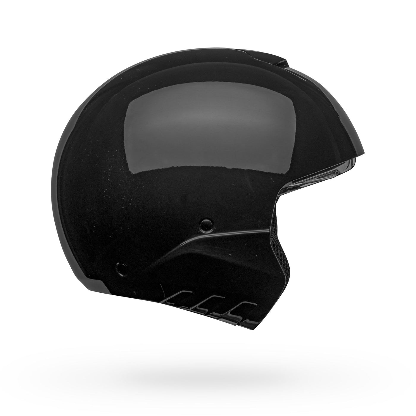 bell broozer modular street motorcycle helmet gloss black no chin bar right