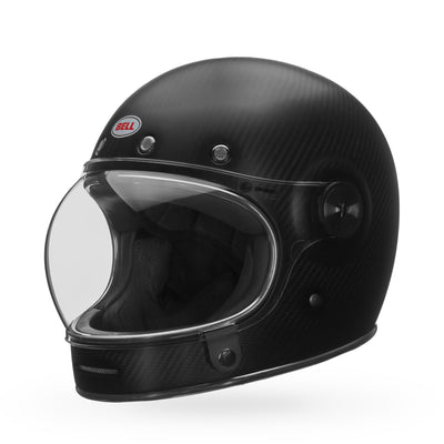 bell bullitt carbon culture classic motorcycle helmet matte bubble shield front left