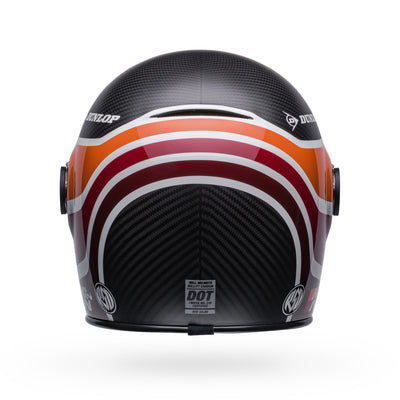 bell bullitt carbon culture classic motorcycle helmet rsd mulholland matte gloss black red back