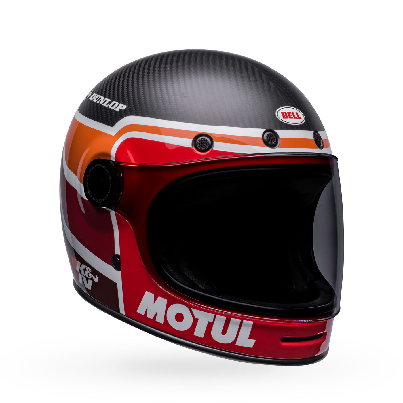 bell bullitt carbon culture classic motorcycle helmet rsd mulholland matte gloss black red front right