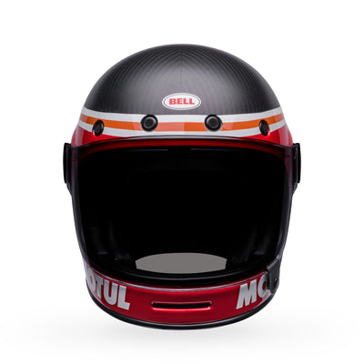 bell bullitt carbon culture classic motorcycle helmet rsd mulholland matte gloss black red front
