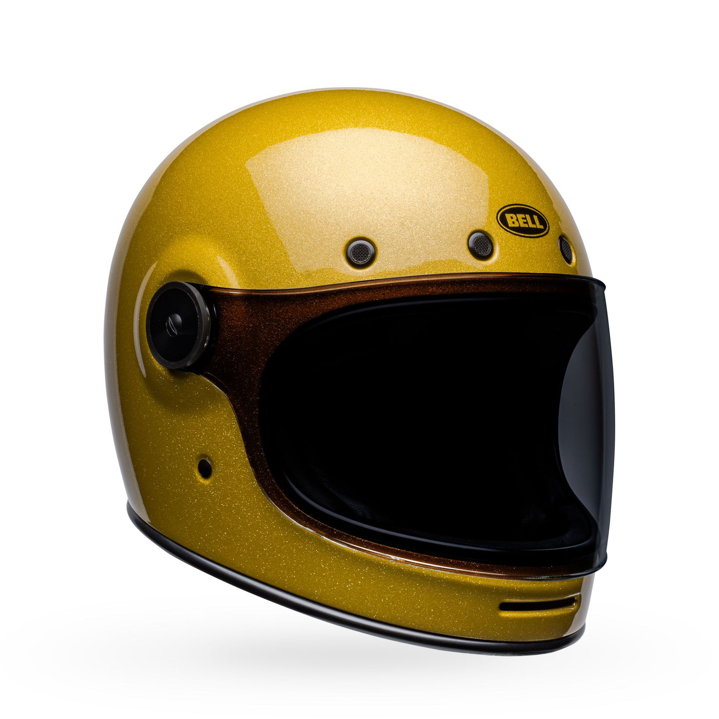 bell bullitt culture classic full face motorcycle helmet gloss gold flake front right