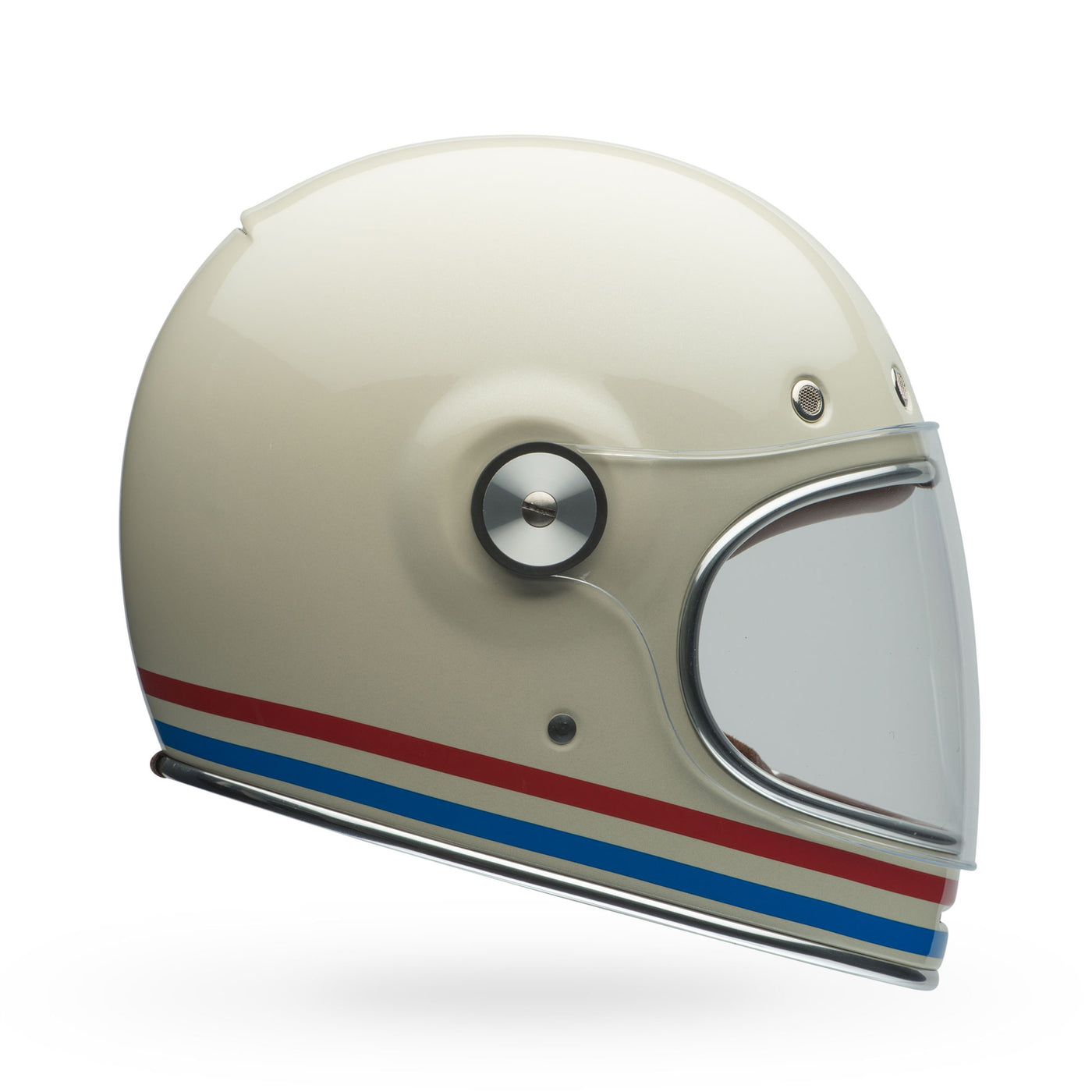 bell bullitt culture classic motorcycle helmet stripes gloss pearl white oxblood blue right