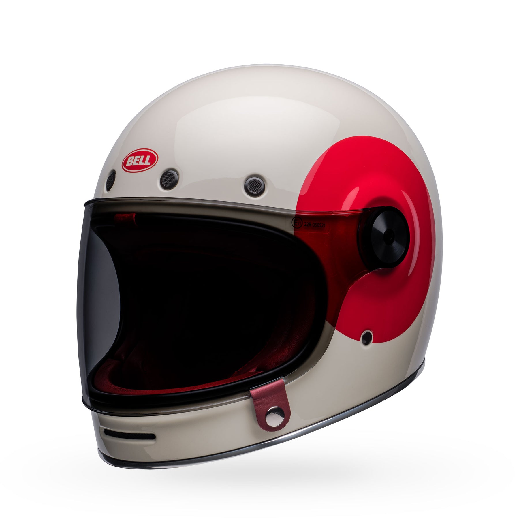 Bell Helmets Bullitt - TT Gloss Vintage White/Oxblood – Atelier Motosport