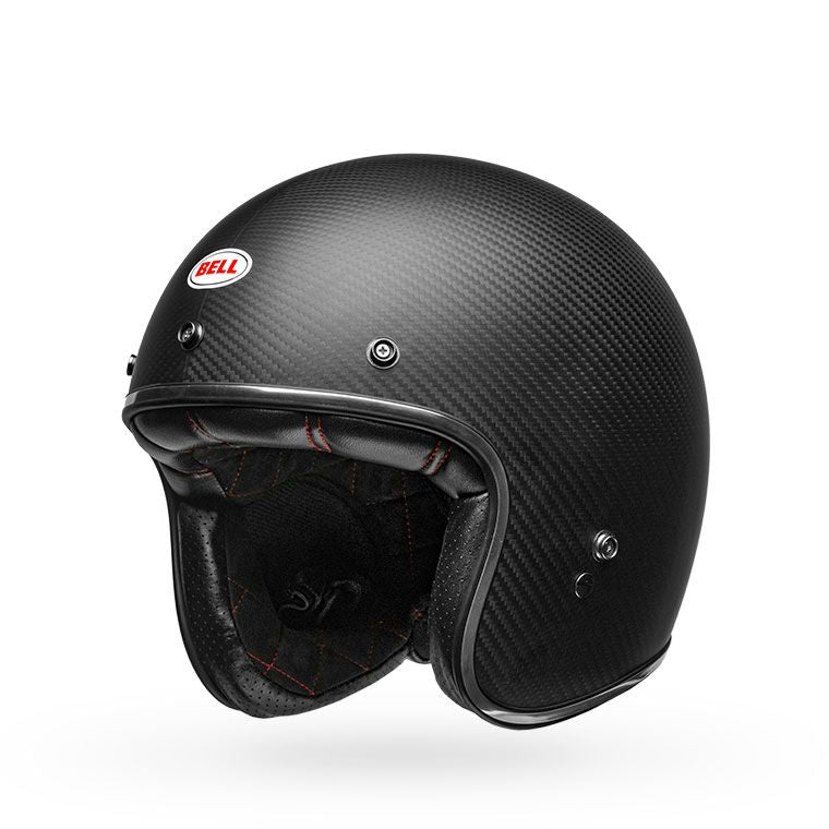 bell custom 500 carbon culture classic motorcycle helmet matte black carbon front left