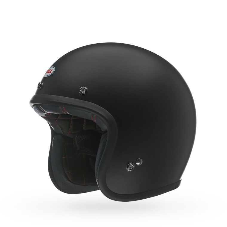bell custom 500 culture classic motorcycle helmet matte black front left