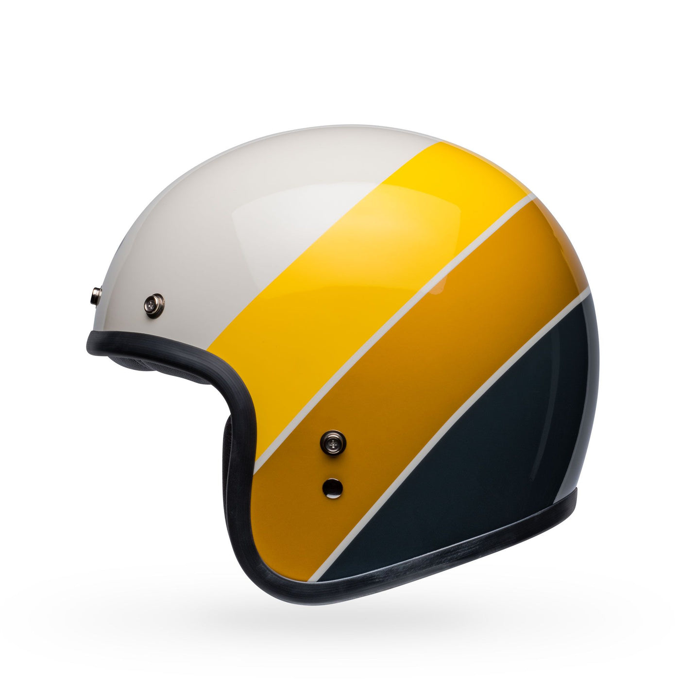 bell custom 500 culture classic open face motorcycle helmet riff gloss sand yellow left