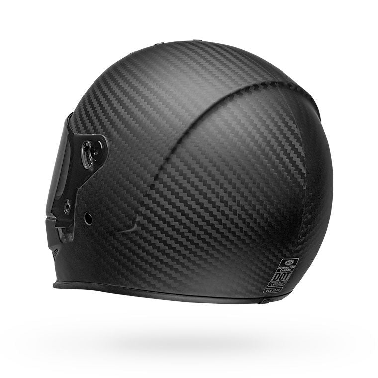bell eliminator carbon culture classic motorcycle helmet matte black back left