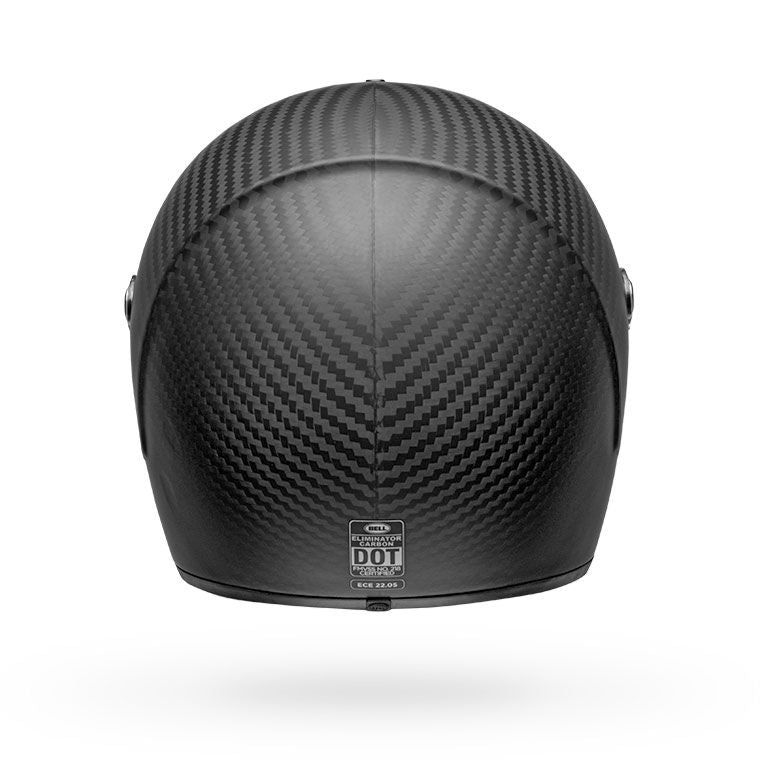 bell eliminator carbon culture classic motorcycle helmet matte black back