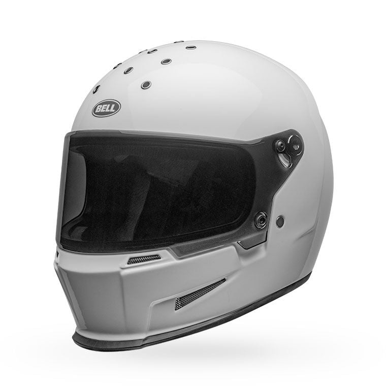 bell eliminator culture classic motorcycle helmet gloss white front left