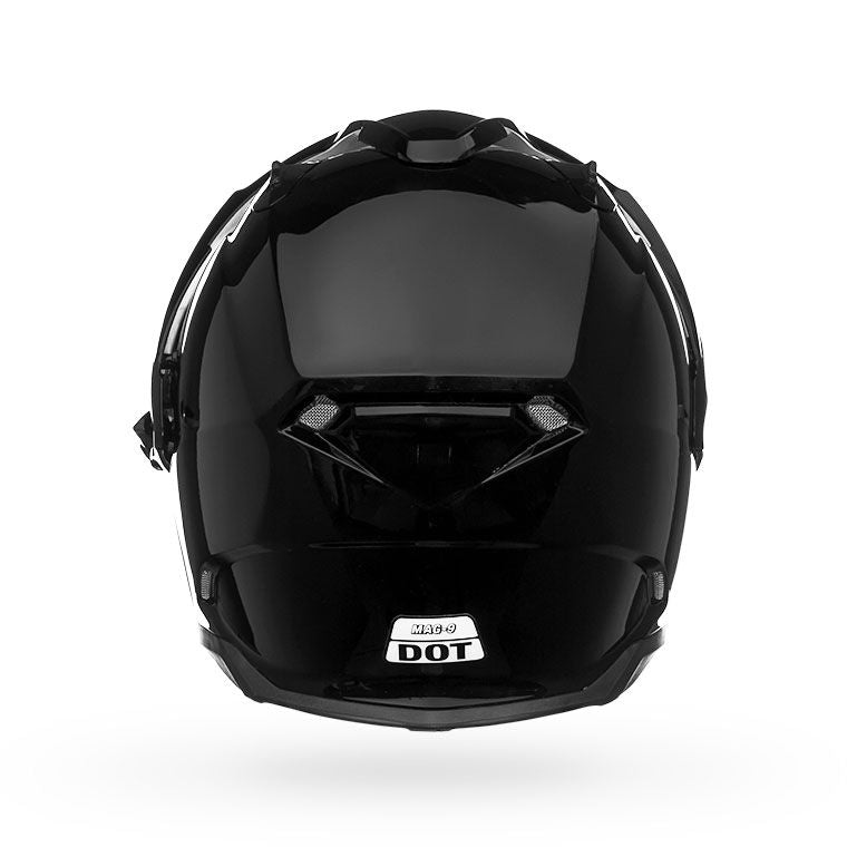 bell mag 9 cruiser motorcycle helmet gloss black back