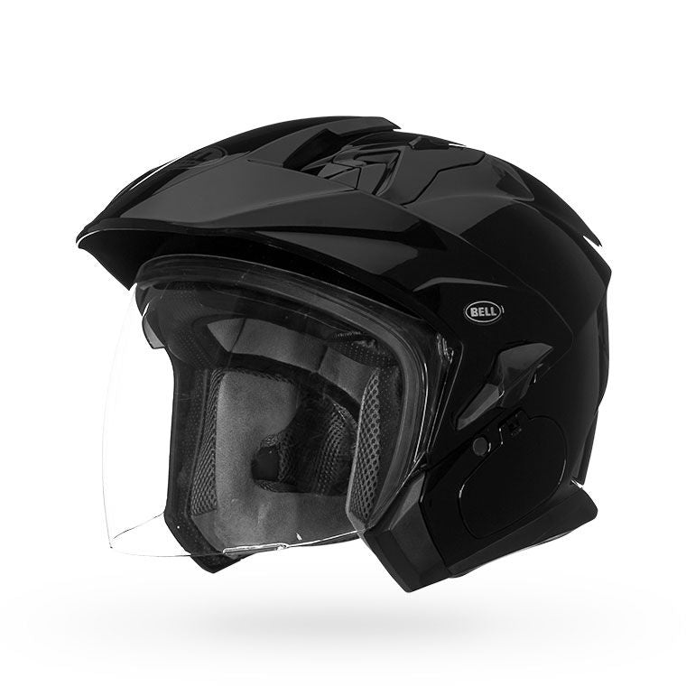 bell mag 9 cruiser motorcycle helmet gloss black front left