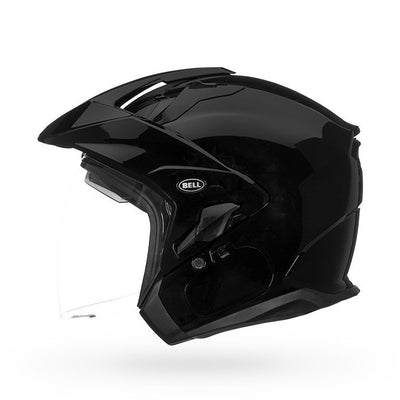 bell mag 9 cruiser motorcycle helmet gloss black left