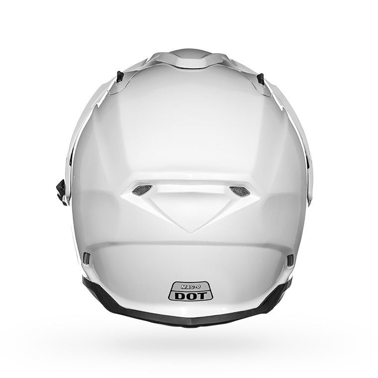 bell mag 9 cruiser motorcycle helmet gloss pearl white back