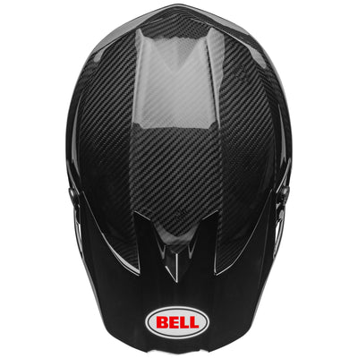 bell moto 10 spherical carbon dirt motorcycle helmet gloss black white top