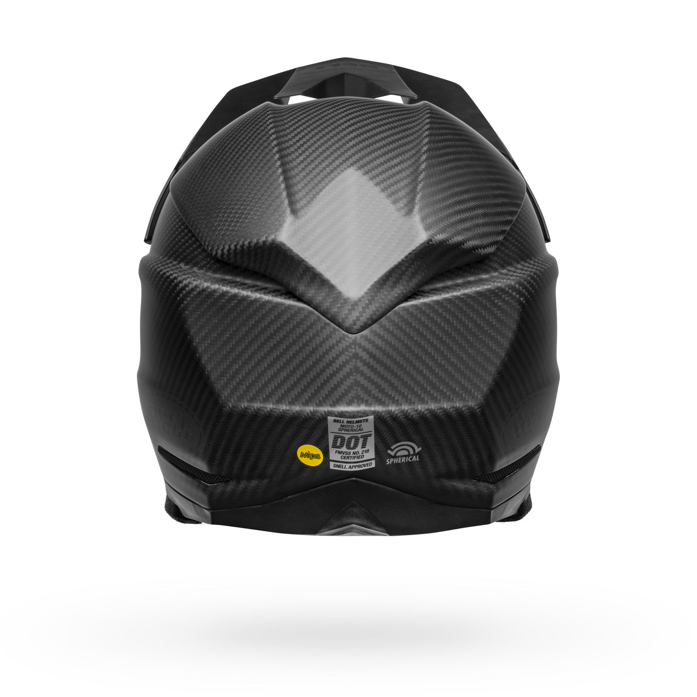 bell moto 10 spherical carbon dirt motorcycle helmet matte black back