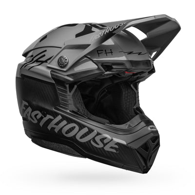 bell moto 10 spherical le dirt motorcycle helmet fasthouse bmf matte gloss gray black front right