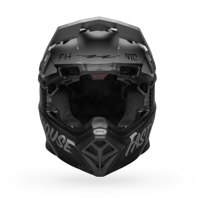 bell moto 10 spherical le dirt motorcycle helmet fasthouse bmf matte gloss gray black front