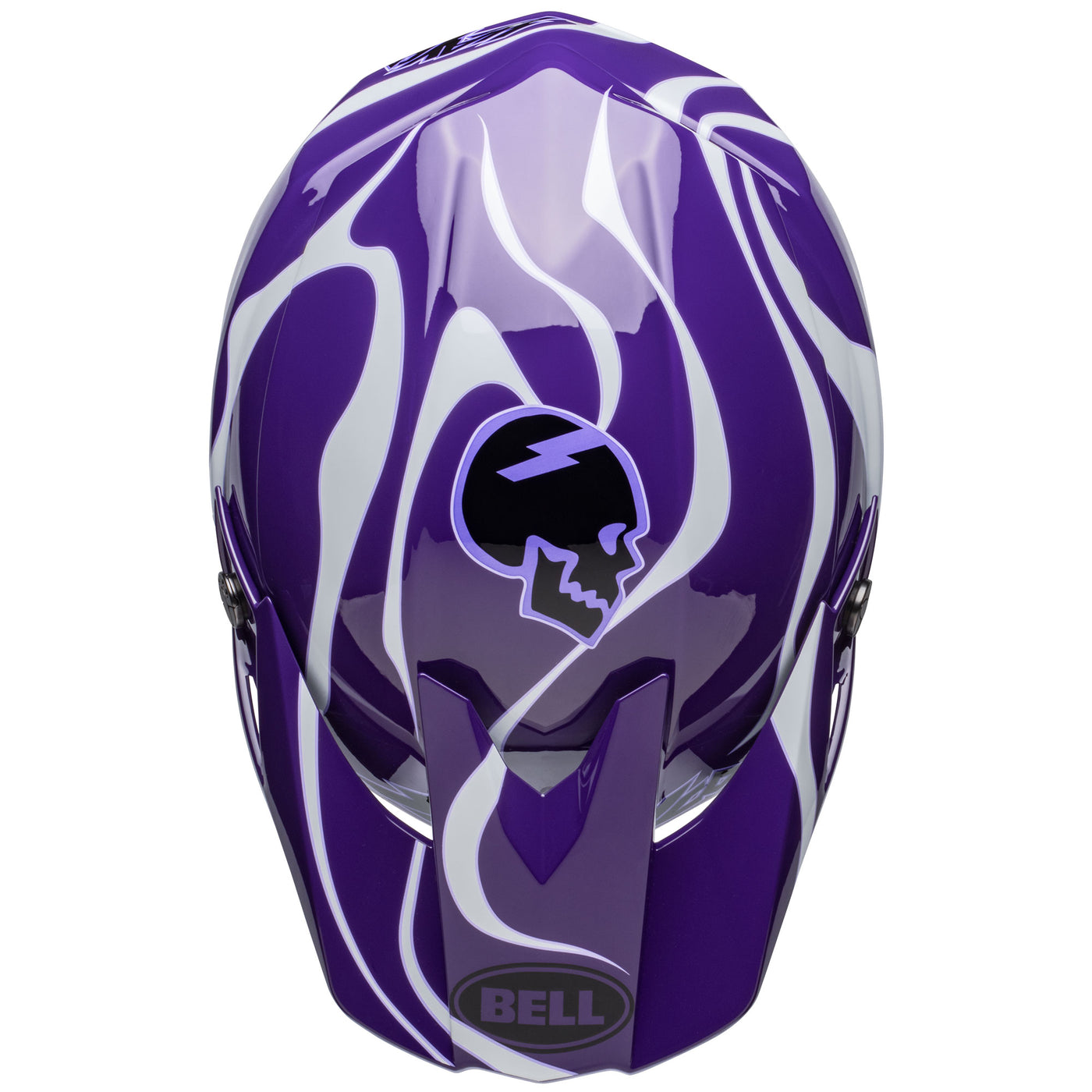 bell moto 10 spherical le dirt motorcycle helmet slayco gloss purple white top