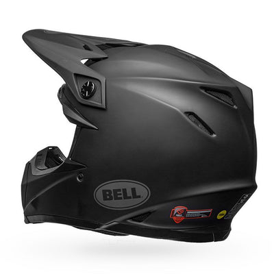 bell moto 9 mips dirt motorcycle helmet matte black back left