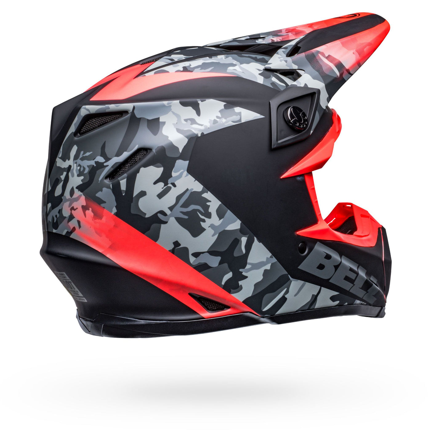 bell moto 9 mips dirt motorcycle helmet venom matte black camo infrared back right