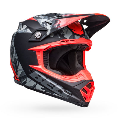 bell moto 9 mips dirt motorcycle helmet venom matte black camo infrared front right