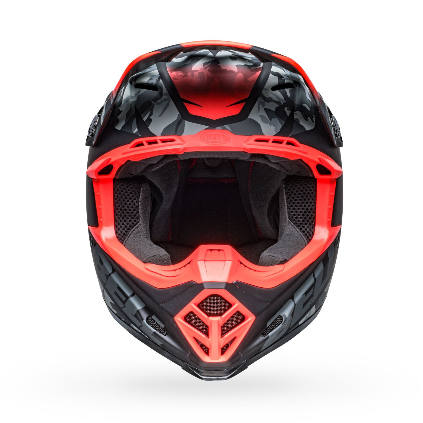 bell moto 9 mips dirt motorcycle helmet venom matte black camo infrared front