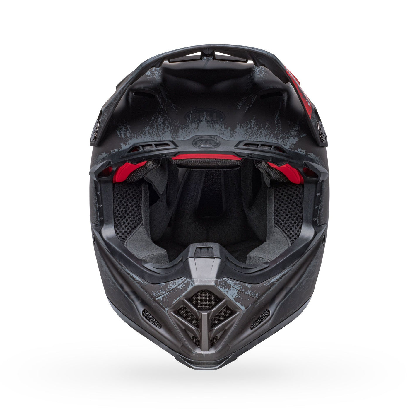 bell moto 9s flex dirt motorcycle helmet fasthouse mojave matte black gray front