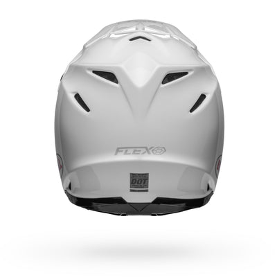 bell moto 9s flex dirt motorcycle helmet gloss white back