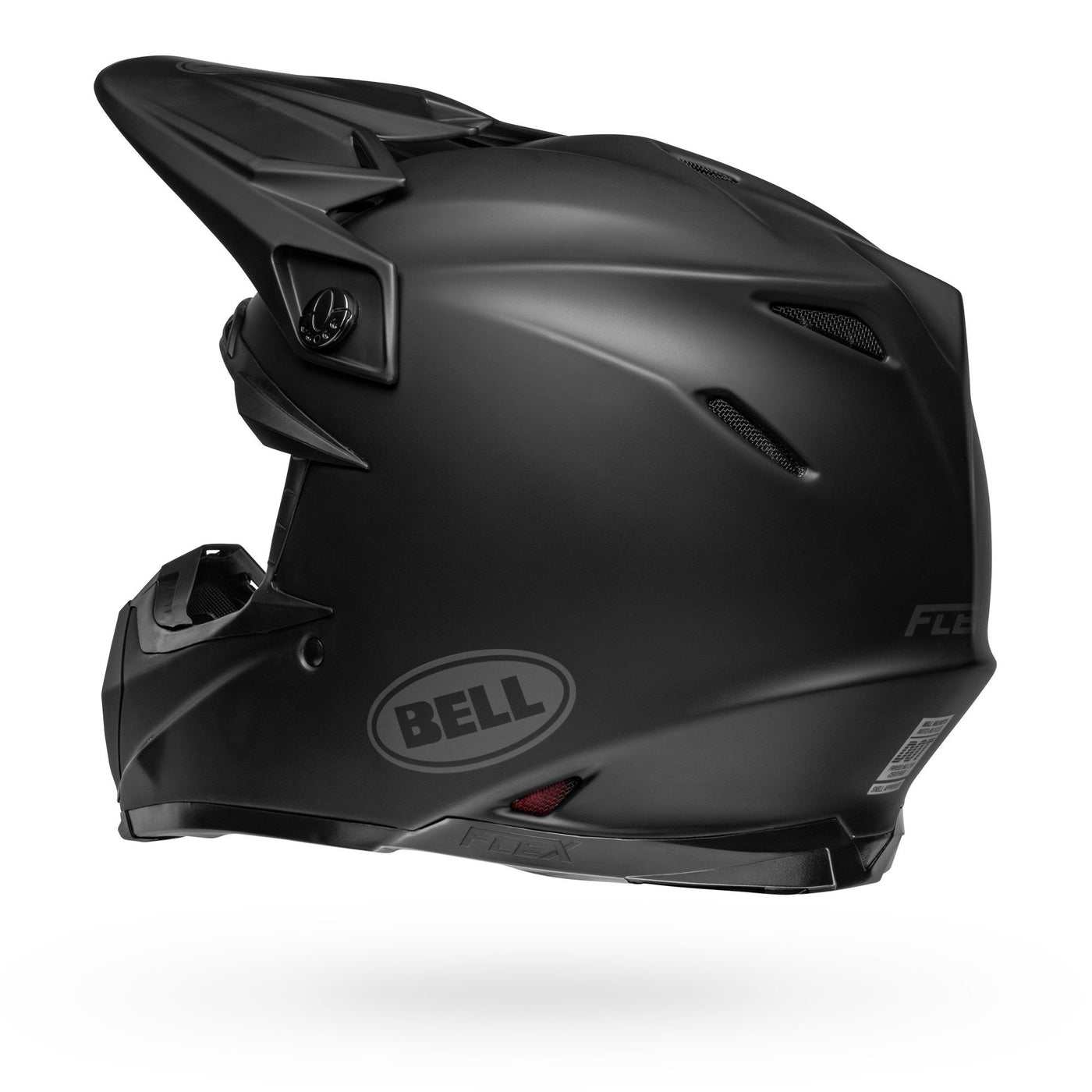 bell moto 9s flex dirt motorcycle helmet matte black back left
